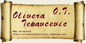 Olivera Tepavčević vizit kartica